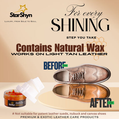 LIGHT TAN OR YELLOW TAN SHOE CREAM POLISH